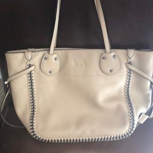 Coach beige leather handbag